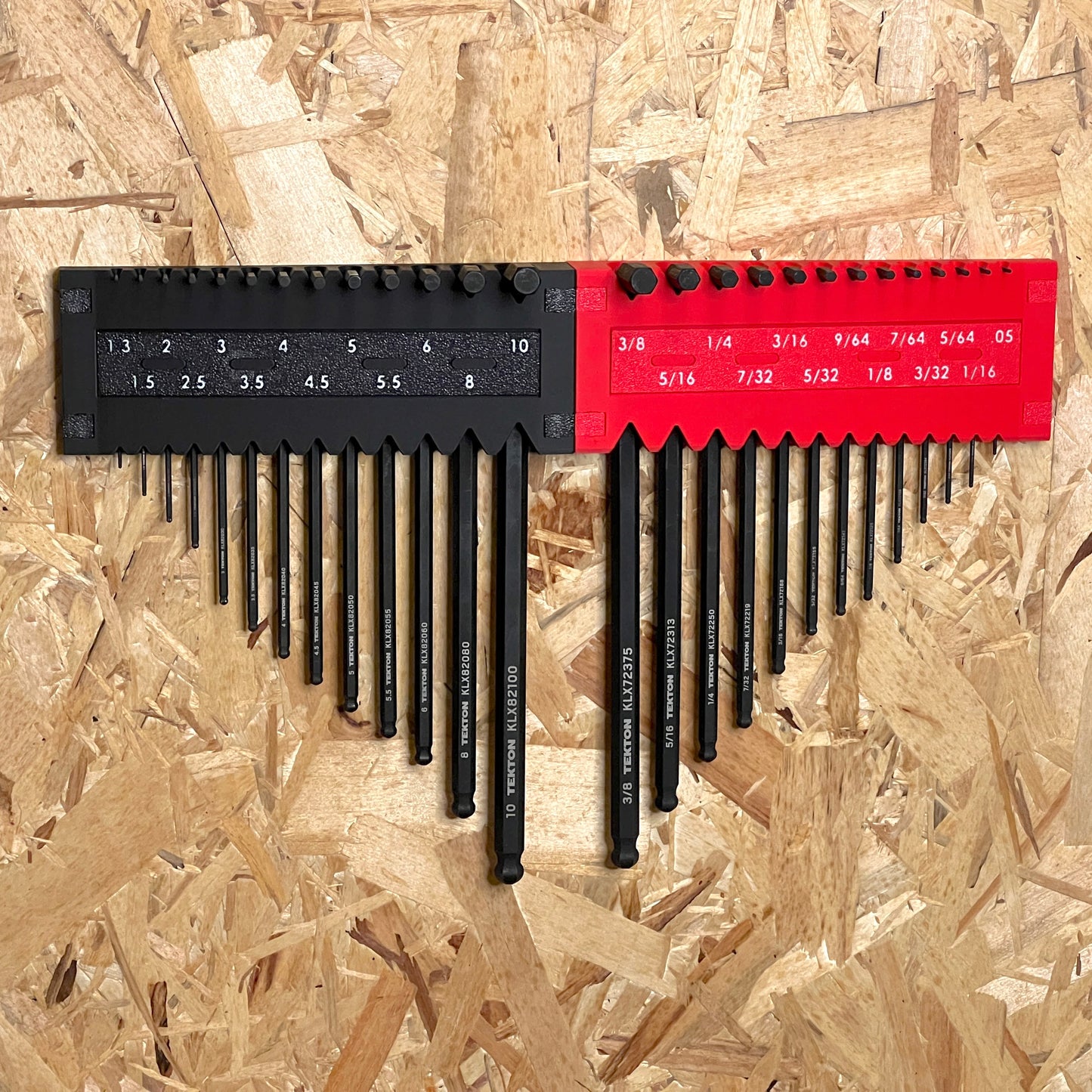 Standard SAE & Metric (26pc) Wall Mount Allen Key Storage Set