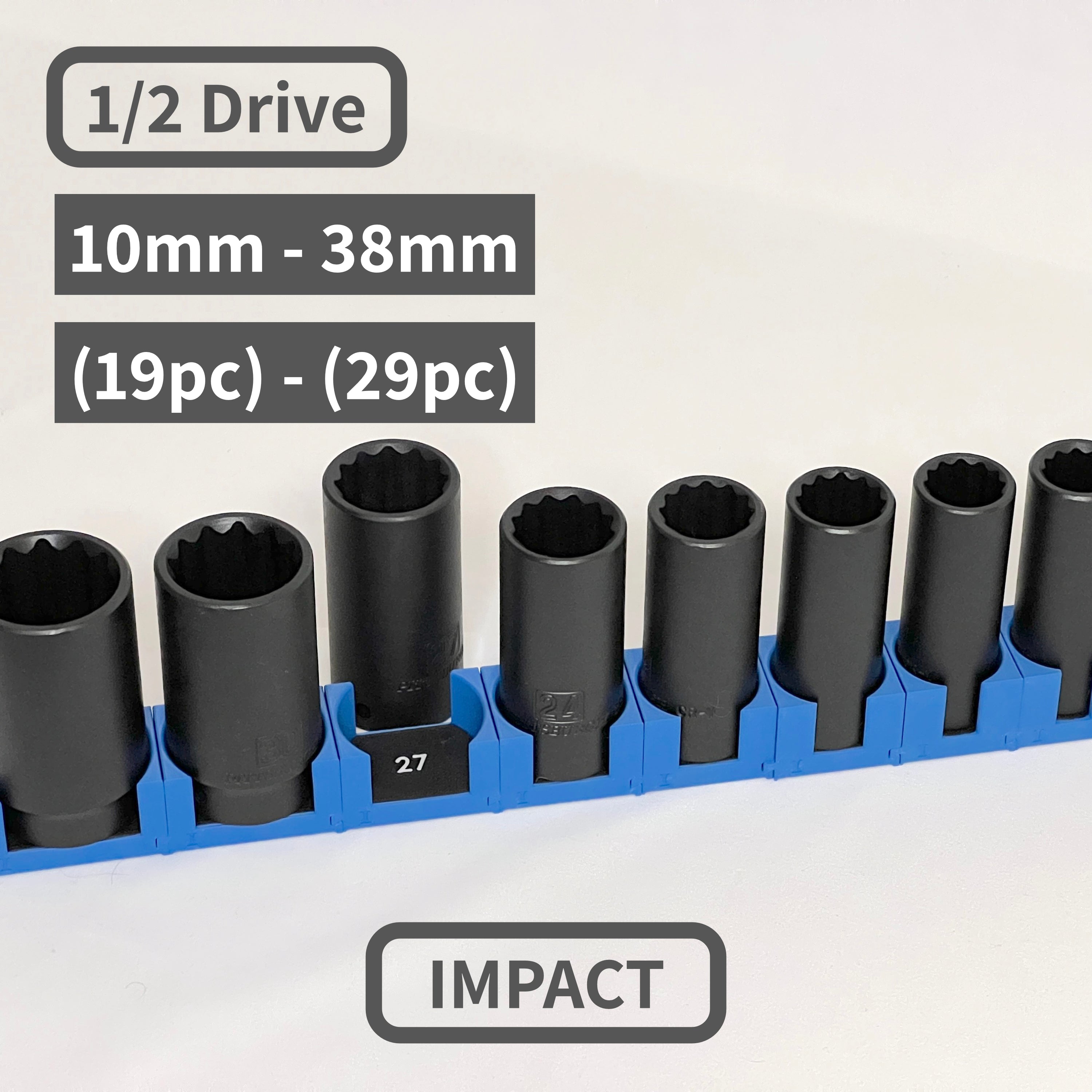 1/2" Modular Socket Organizer for Metric IMPACT Sockets – fdmOperations
