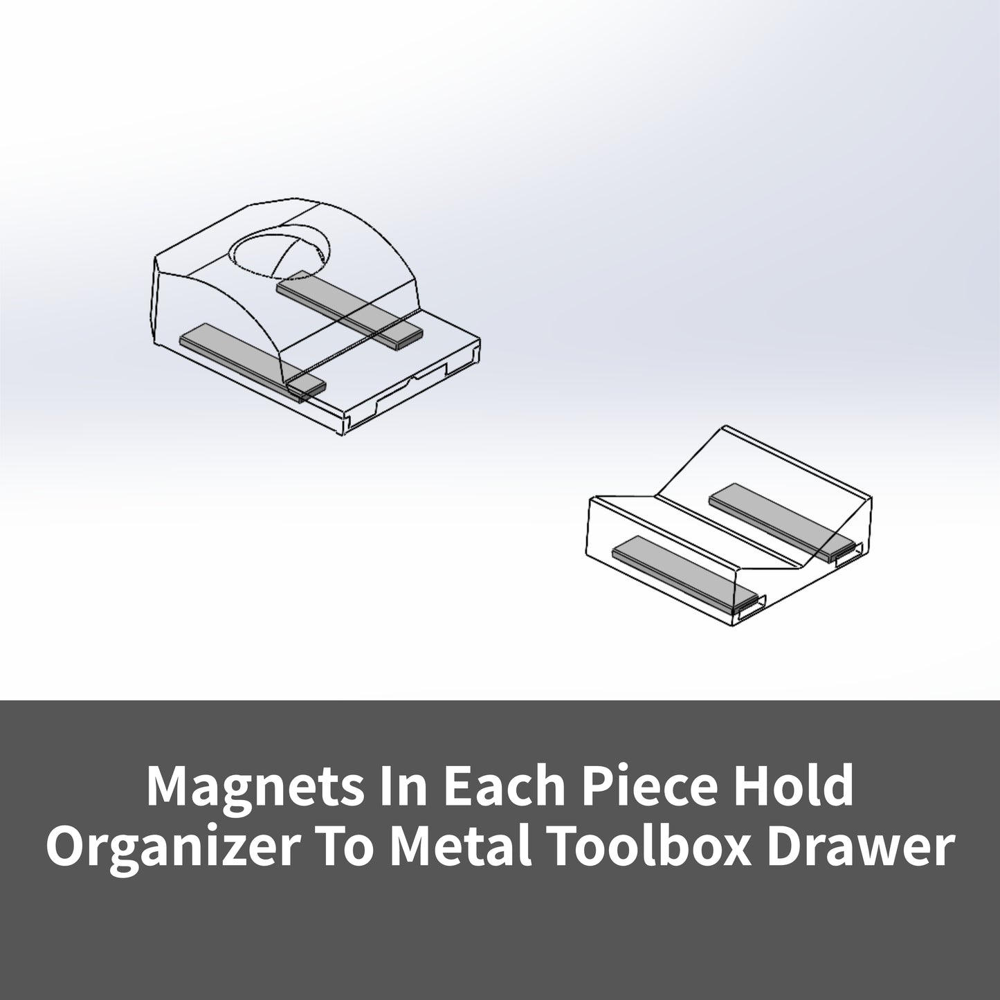 (2X) 1/4 Inch, 3/8 Inch, and  1/2 Inch Drive Ratchet Magnetic Organizers