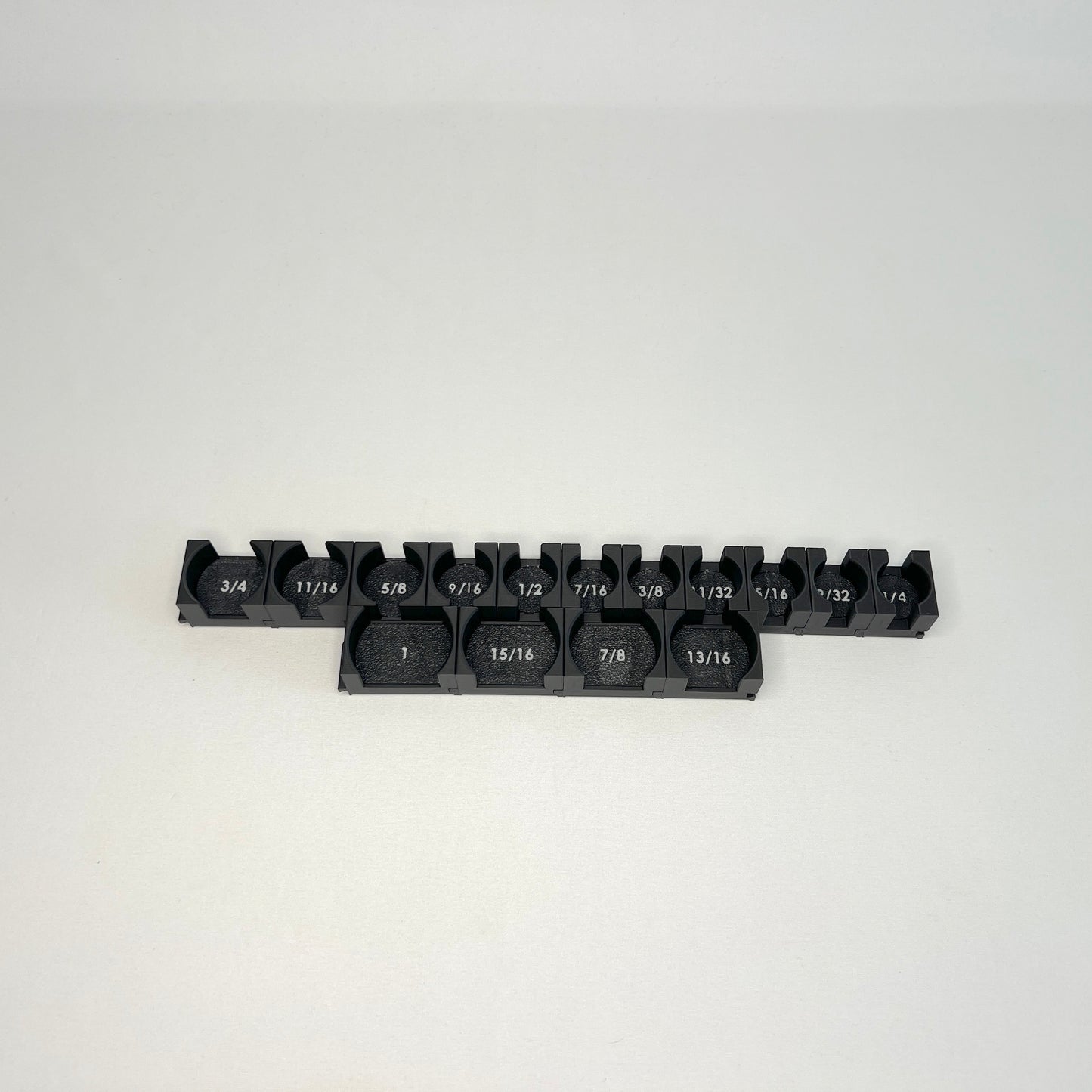 3/8 Inch Drive Standard (SAE) Modular IMPACT Socket Organizer 15pc (sockets not included)