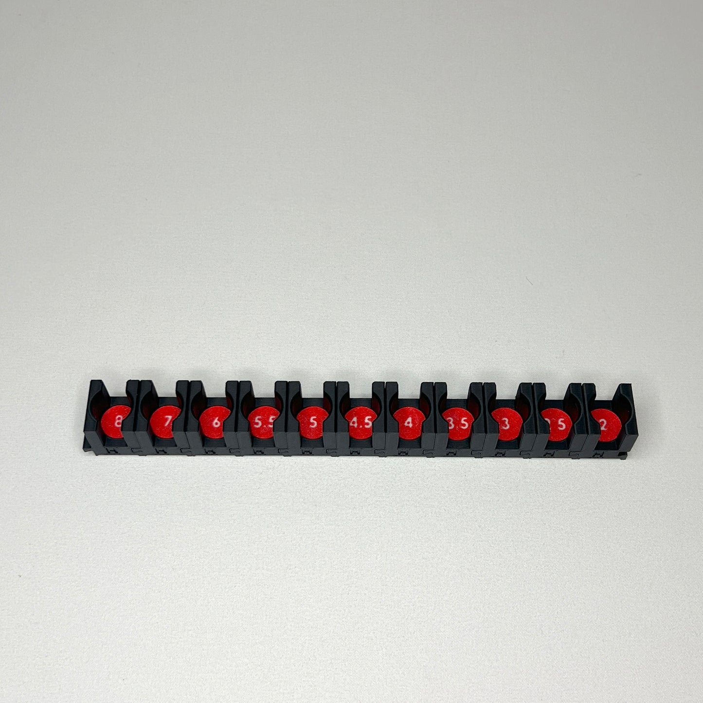1/4 Inch Drive Metric Modular Hex Bit Socket Organizer 11pc (sockets not included)