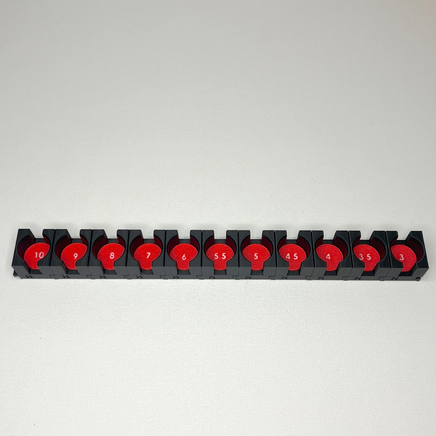 3/8 Inch Drive Metric Modular Hex Bit Socket Organizer 11pc (sockets not included)