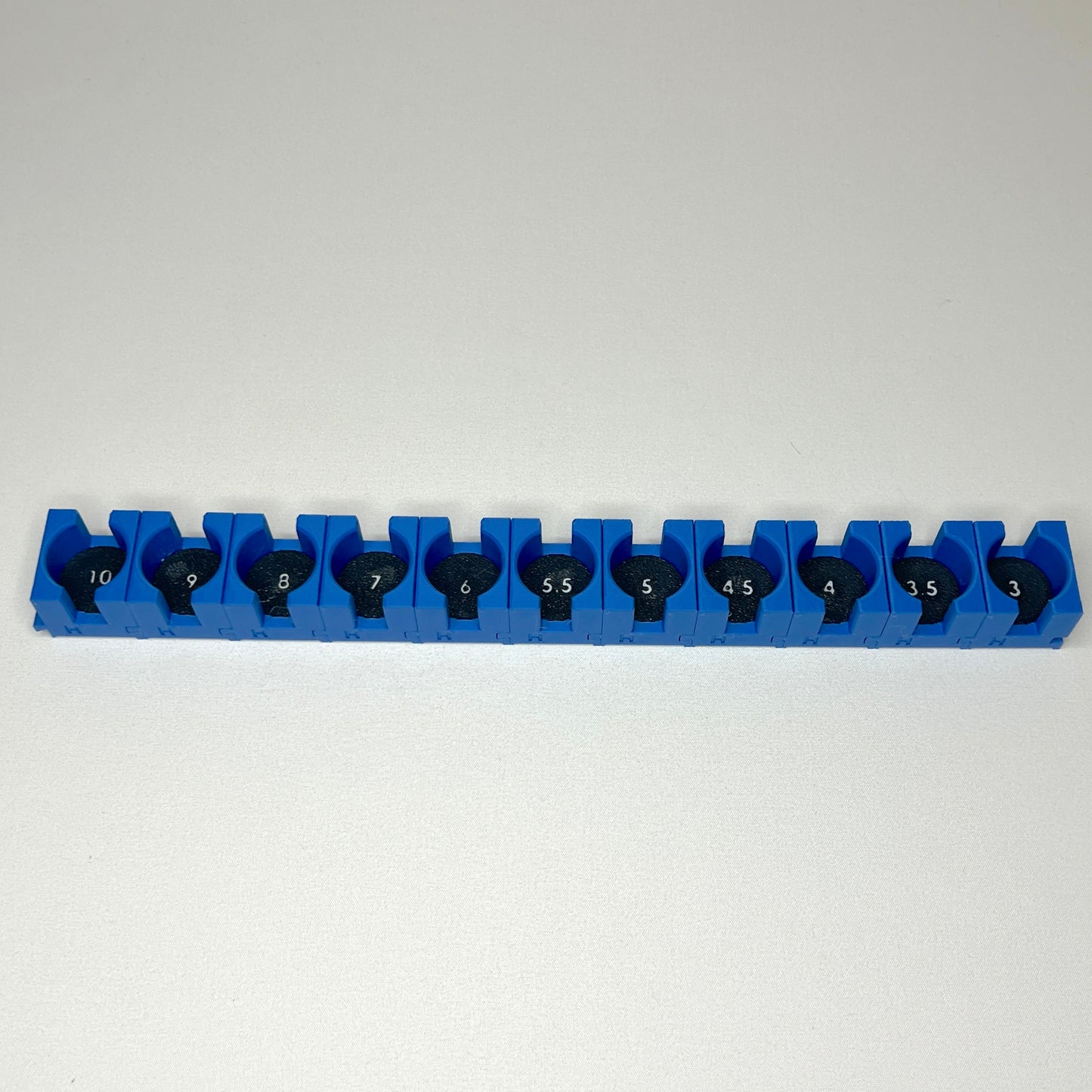 3/8 Inch Drive Metric Modular Hex Bit Socket Organizer 11pc (sockets not included)