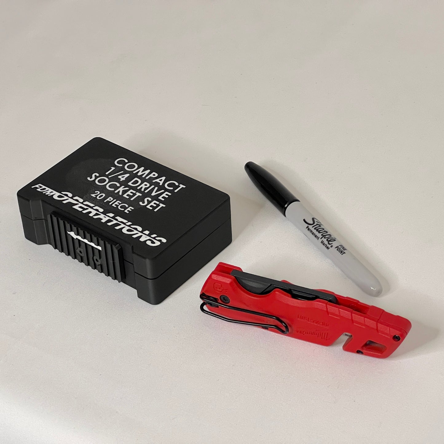 Compact 1/4 Inch Drive Socket Case for 20 Piece Socket Set (with or w/o sockets)