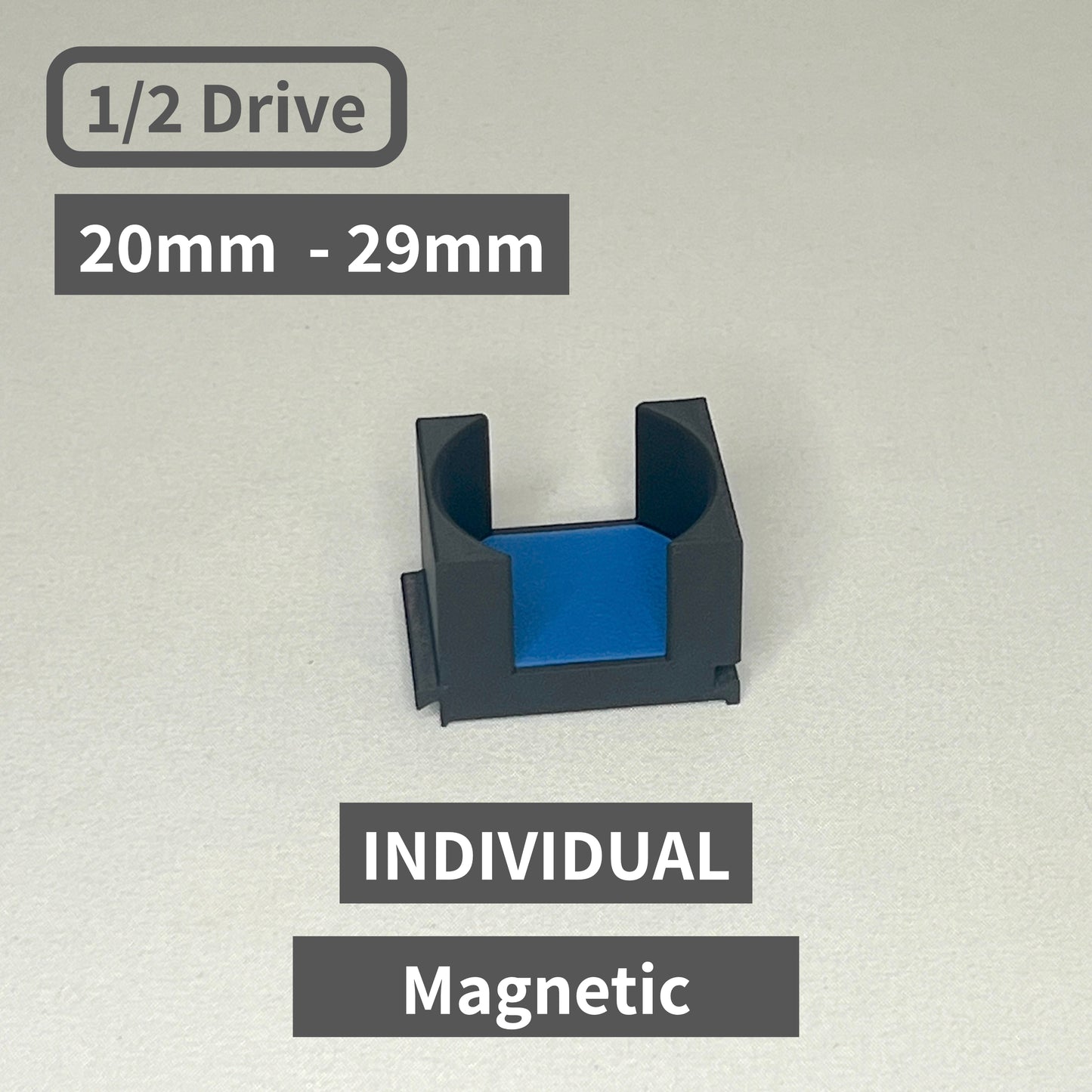 Individual (with magnets) 1/2 Drive Metric 20mm - 29mm Modular Socket Organizers