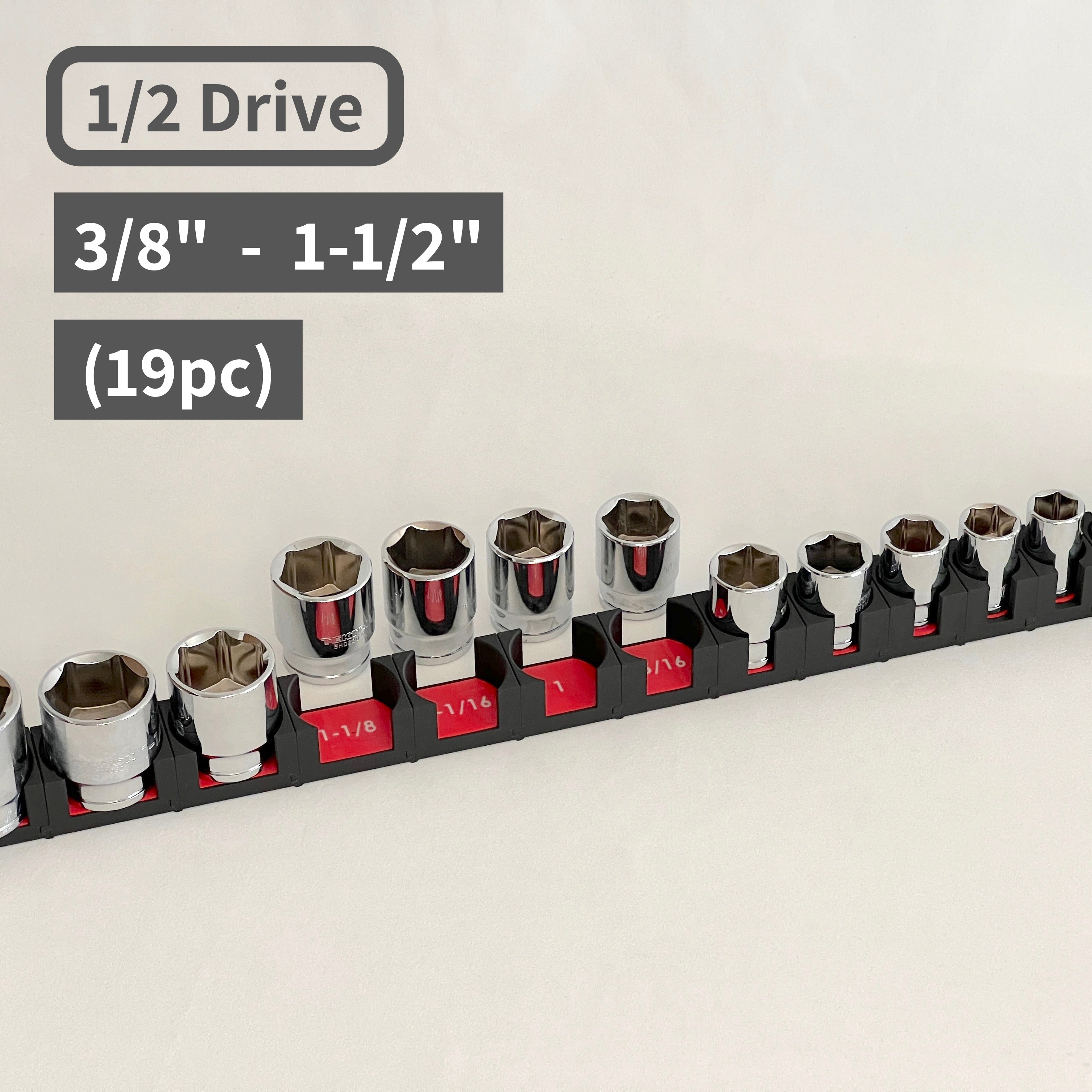 Grey Pneumatic 1319 – 19-Piece 1/2-Inch Drive Standard Master Socket Set