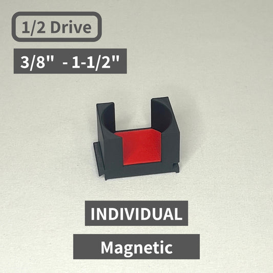 Individual (with magnets) 1/2 Drive Standard (SAE) Modular Socket Organizers