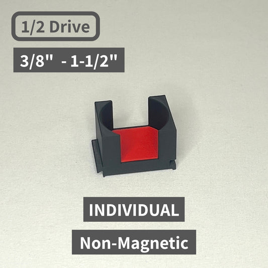 Individual (without magnets) 1/2 Drive Standard (SAE) Modular Socket Organizers