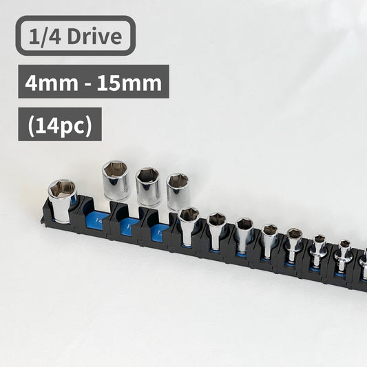 1/4 Inch Drive Metric Modular Socket Organizer 14pc (sockets not included)