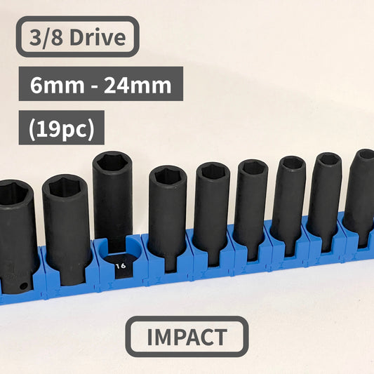 3/8 Inch Drive Metric Modular IMPACT Socket Organizer 19pc (sockets not included)