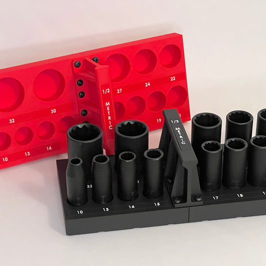 Metric 1/2 Inch Drive Deep Impact Socket Tray for Harbor Freight Pittsburgh 13 Piece