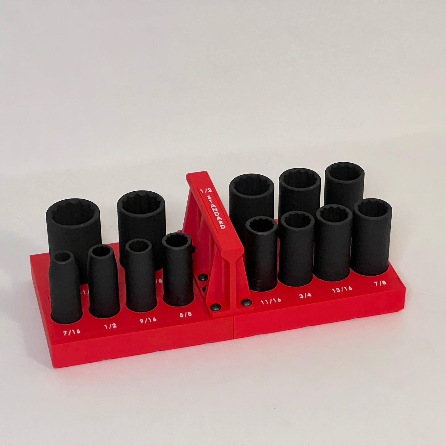 Standard (SAE) 1/2 Inch Drive Deep Impact Socket Tray for Harbor Freight Pittsburgh 13 Piece