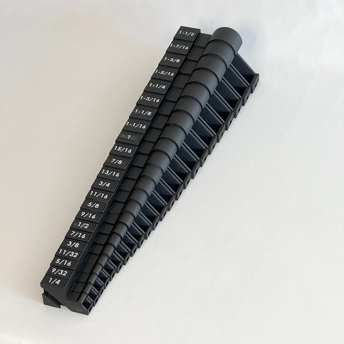 Standard (SAE) 1/4" - 1-1/2" (23 piece) Space Efficient Modular Wrench Organizer (no skip sizes)