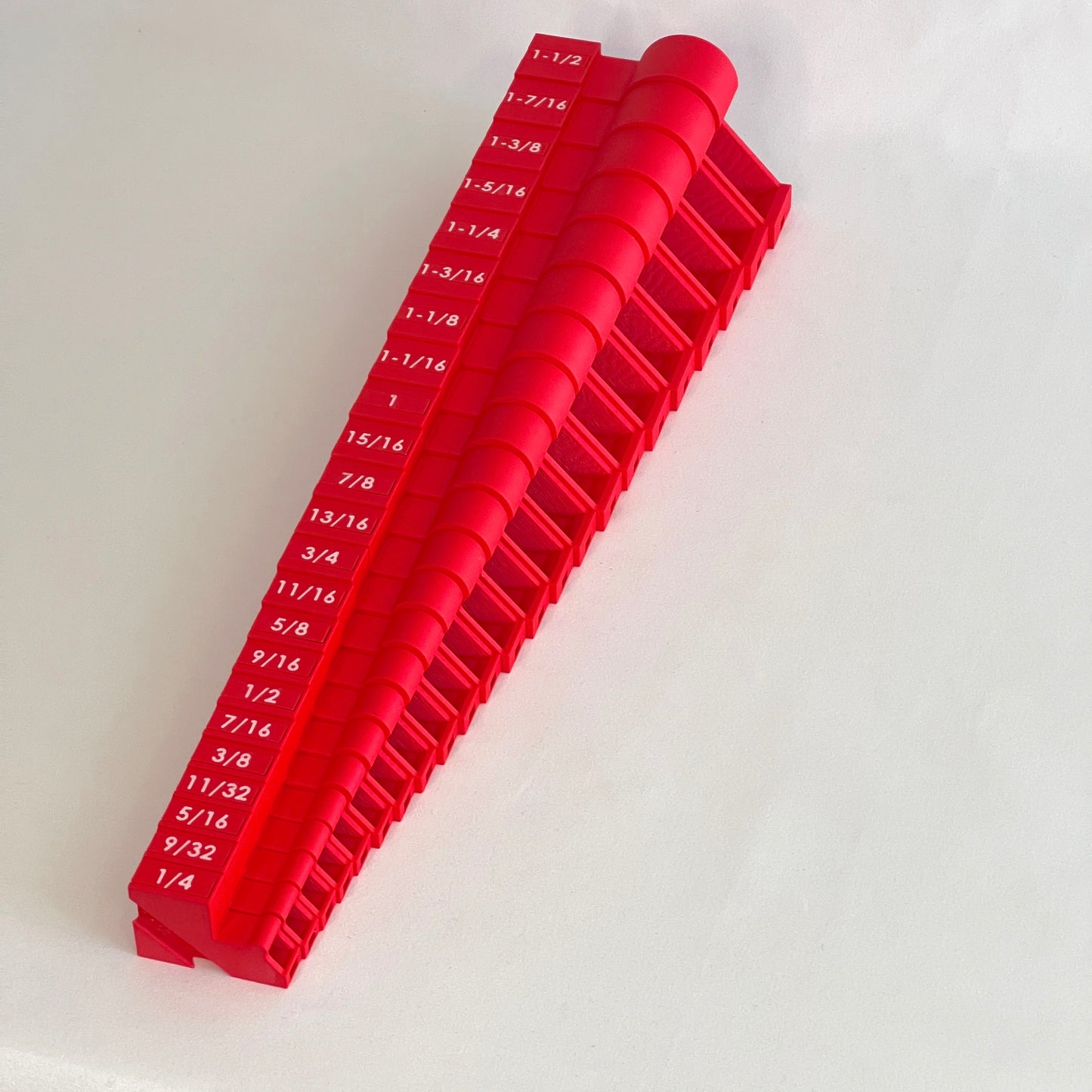 Standard (SAE) 1/4" - 1-1/2" (23 piece) Space Efficient Modular Wrench Organizer (no skip sizes)