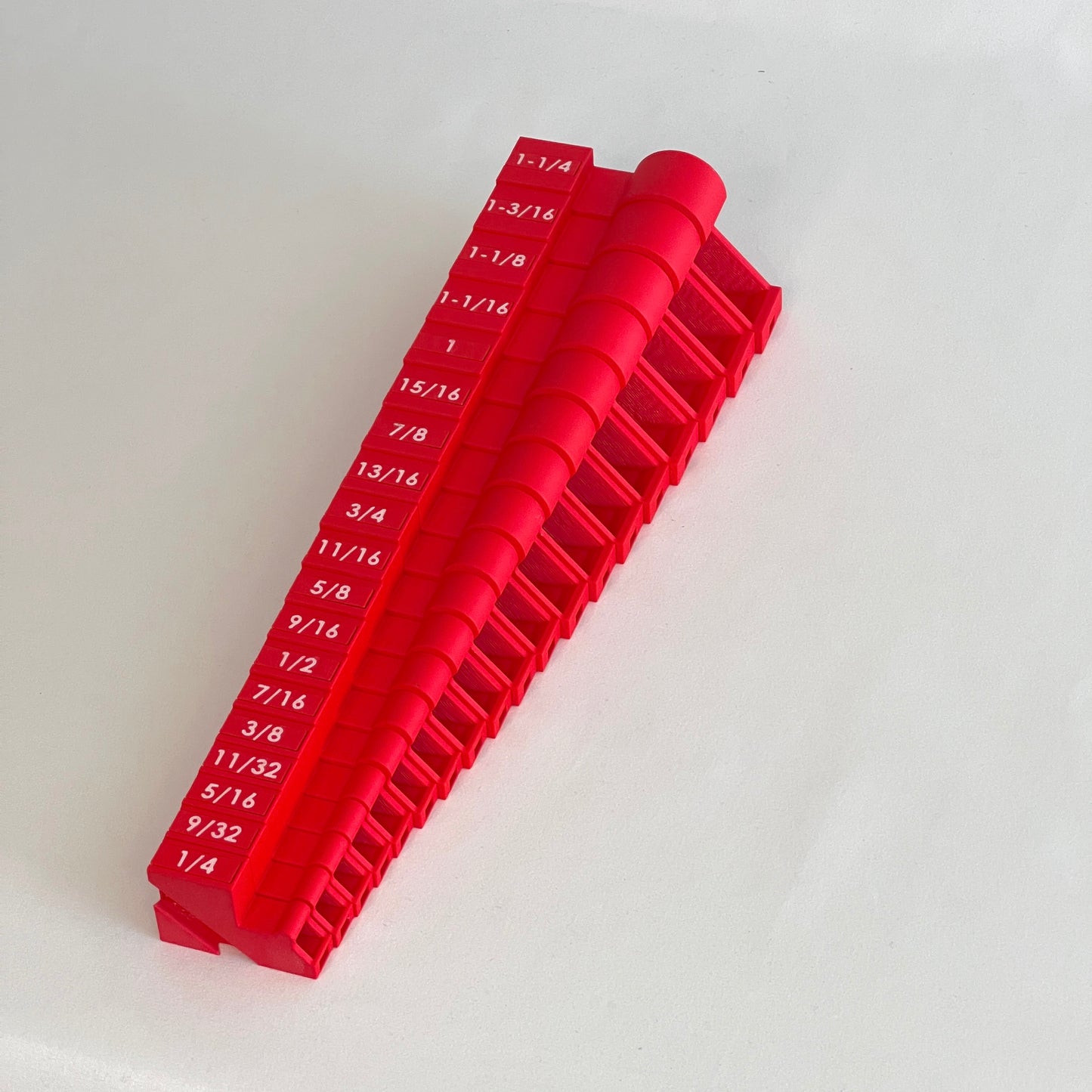 Standard (SAE) 1/4" - 1-1/4" (19 piece) Space Efficient Modular Wrench Organizer (no skip sizes)