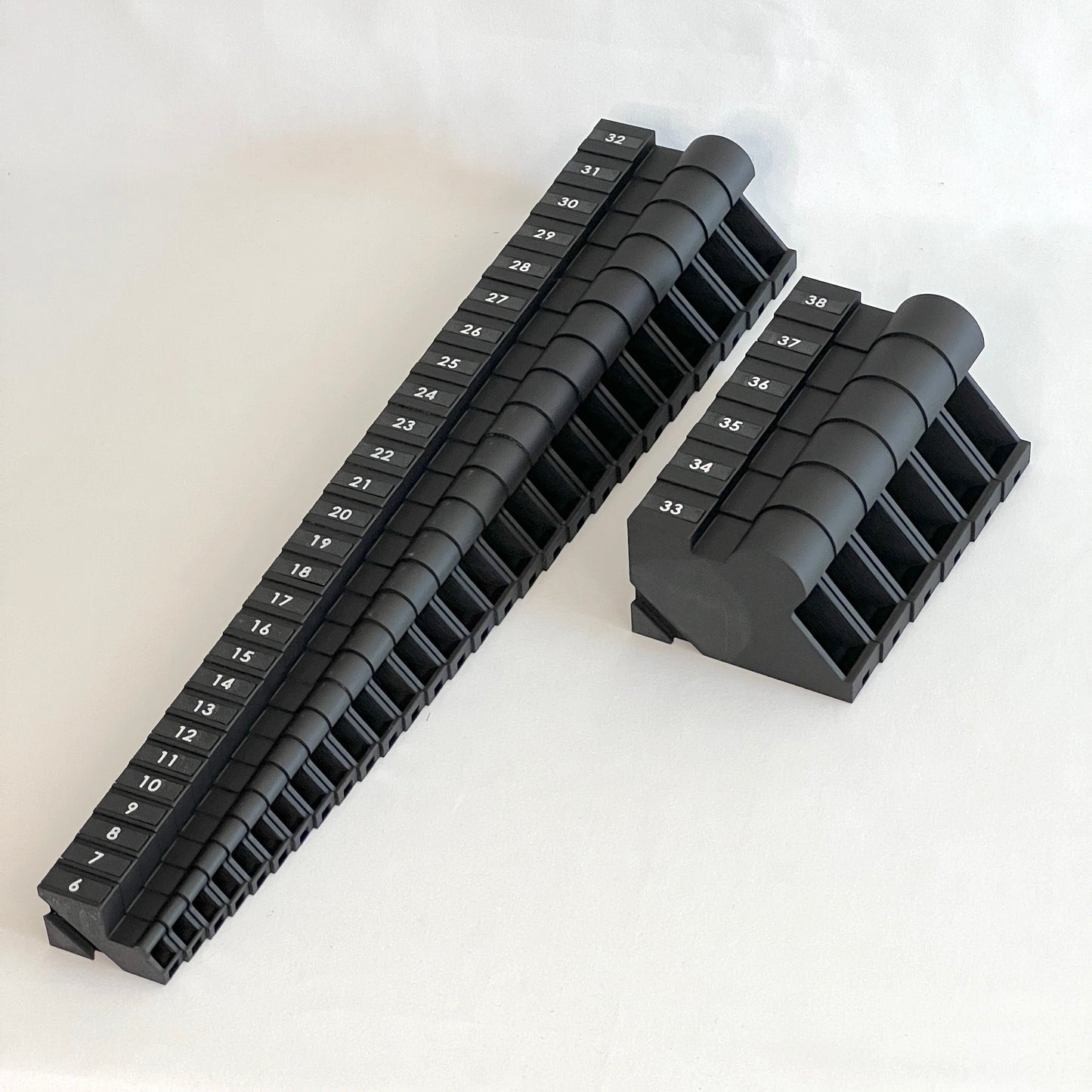 Metric 6mm - 38mm (33 piece) Space Efficient Modular Wrench Organizer (no skip sizes)