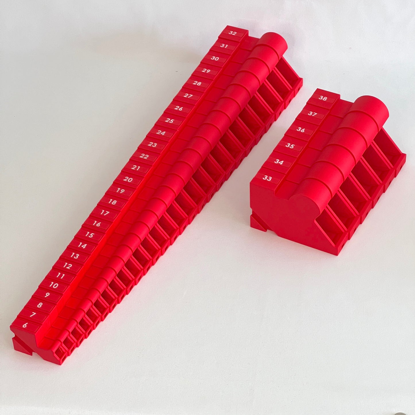 Metric 6mm - 38mm (33 piece) Space Efficient Modular Wrench Organizer (no skip sizes)