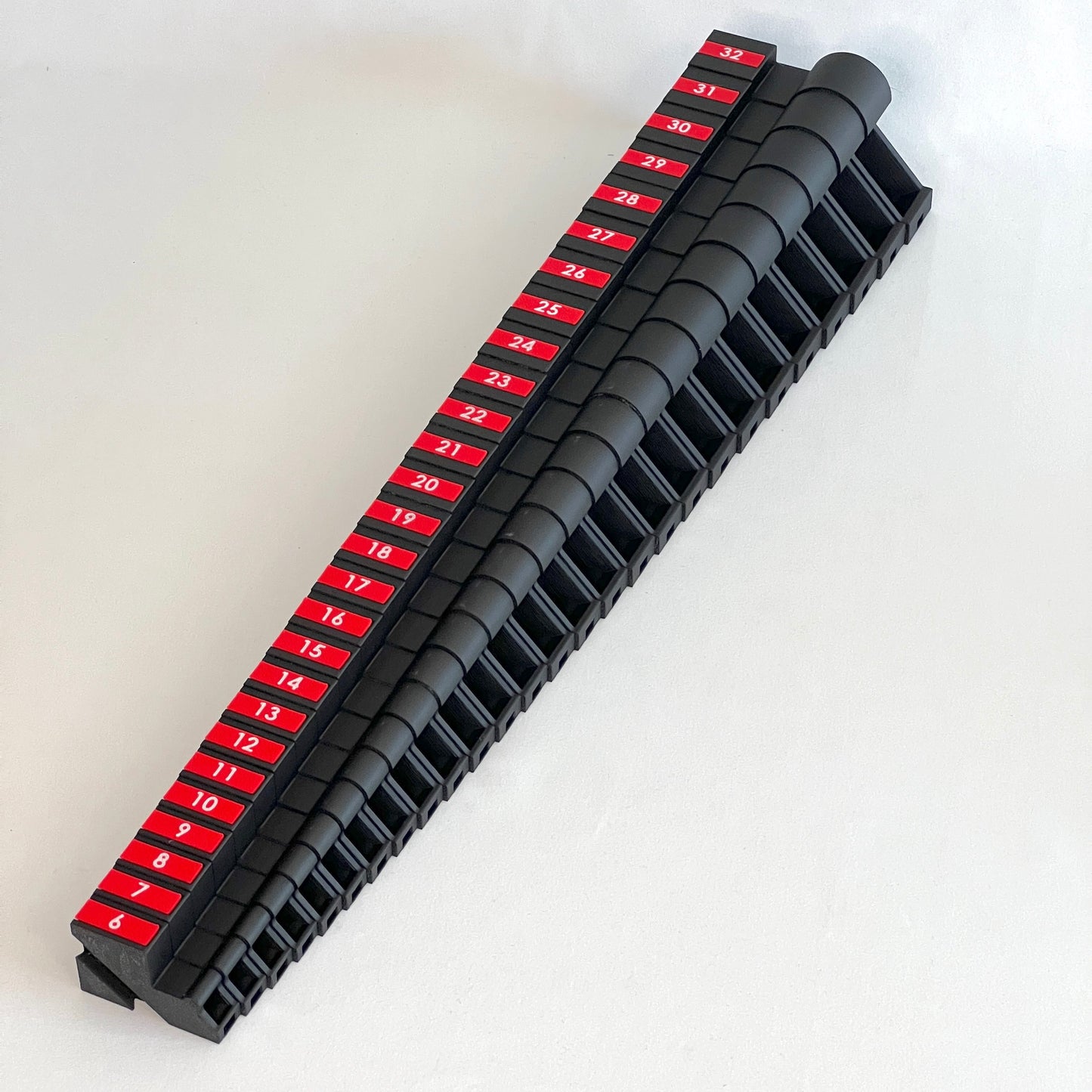 Metric 6mm - 32mm (27 piece) Space Efficient Modular Wrench Organizer (no skip sizes)