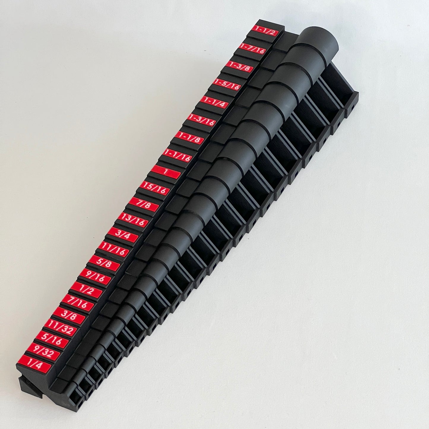 Standard (SAE) 1/4" - 1-1/2" (23 piece) Space Efficient Modular Wrench Organizer (no skip sizes)