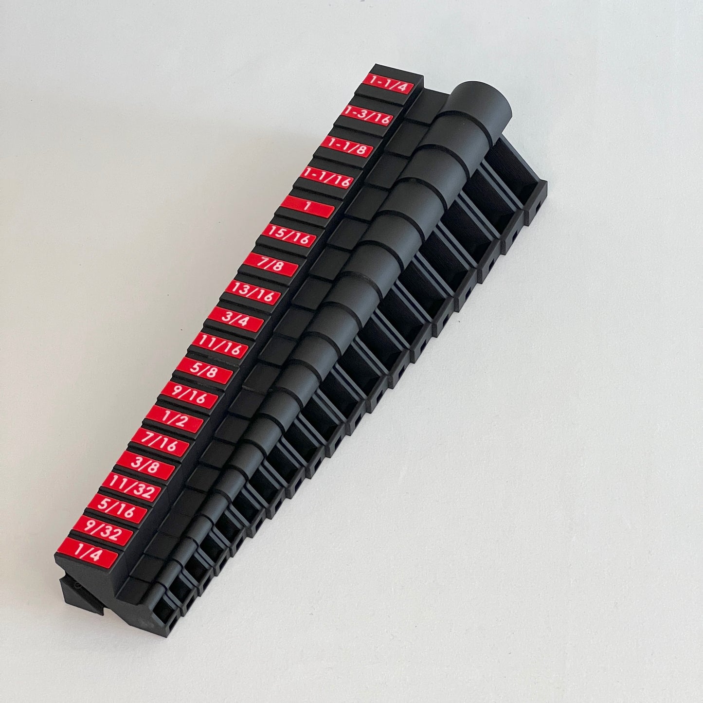 Standard (SAE) 1/4" - 1-1/4" (19 piece) Space Efficient Modular Wrench Organizer (no skip sizes)