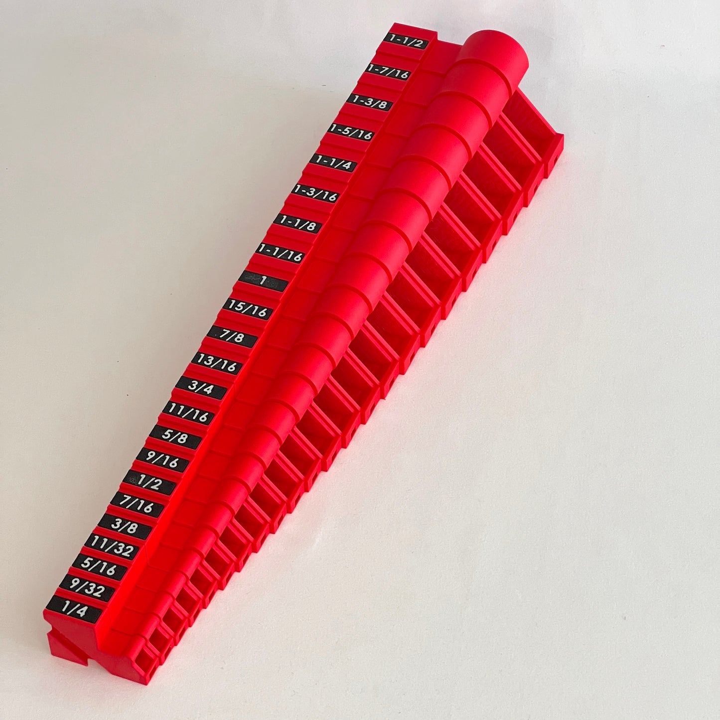 Standard (SAE) 1/4" - 1-1/2" (23 piece) Space Efficient Modular Wrench Organizer (no skip sizes)