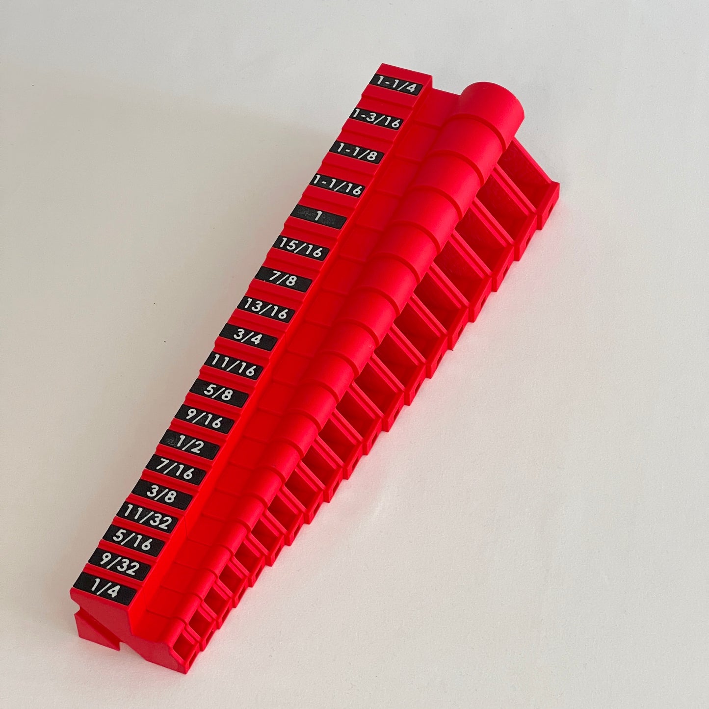 Standard (SAE) 1/4" - 1-1/4" (19 piece) Space Efficient Modular Wrench Organizer (no skip sizes)