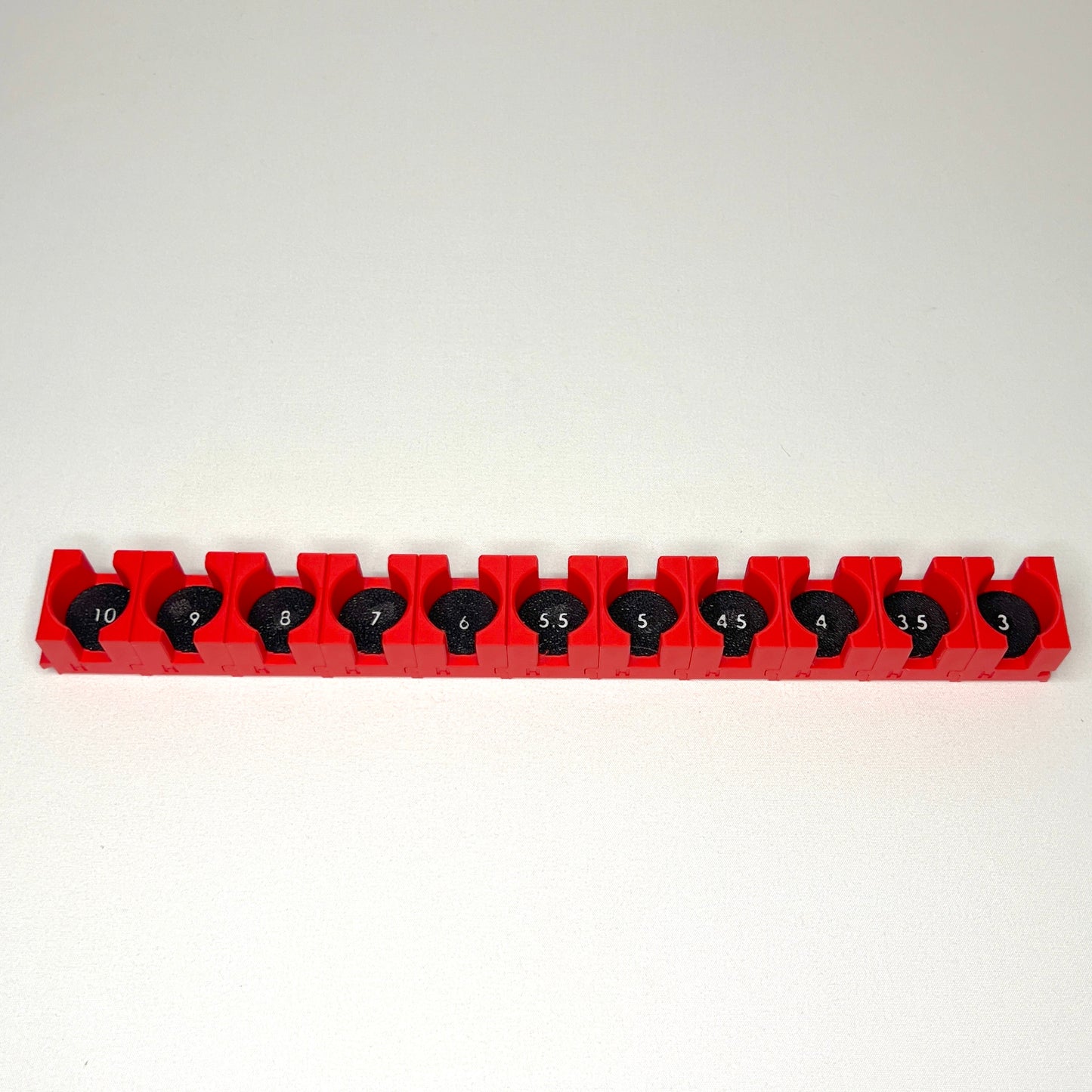 3/8 Inch Drive Metric Modular Hex Bit Socket Organizer 11pc (sockets not included)