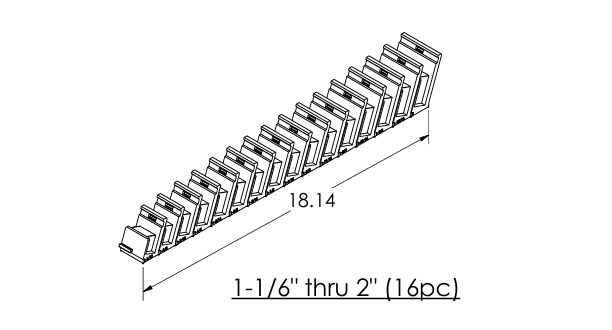 Standard (SAE) Modular Crowfoot Wrench Organizers