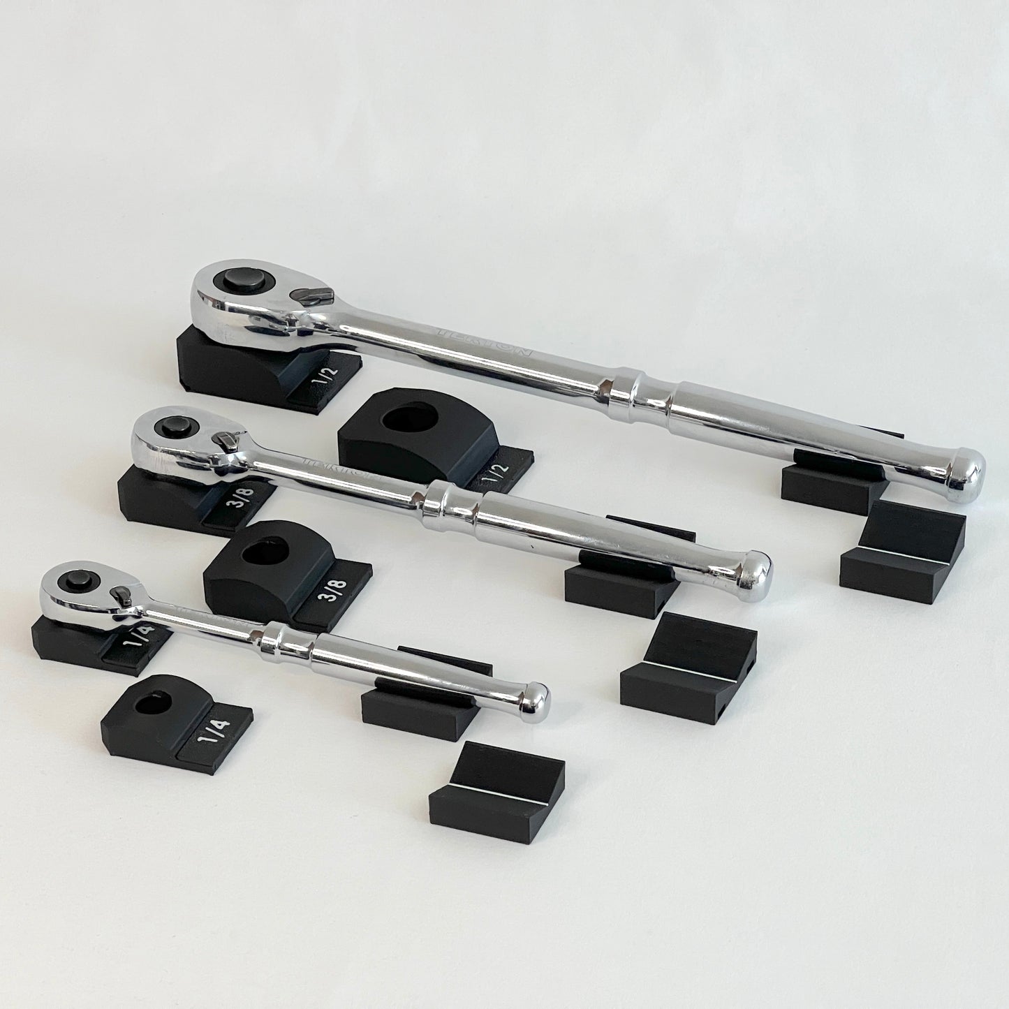 (2X) 1/4 Inch, 3/8 Inch, and  1/2 Inch Drive Ratchet Magnetic Organizers