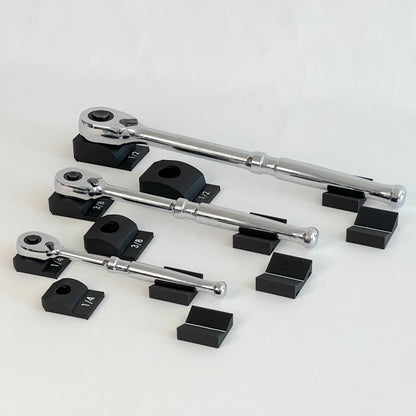 (2X) 1/4 Inch, 3/8 Inch, and  1/2 Inch Drive Ratchet Magnetic Organizers
