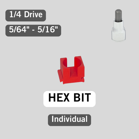 Individual 1/4 Drive HEX BIT SAE Modular Socket Organizers