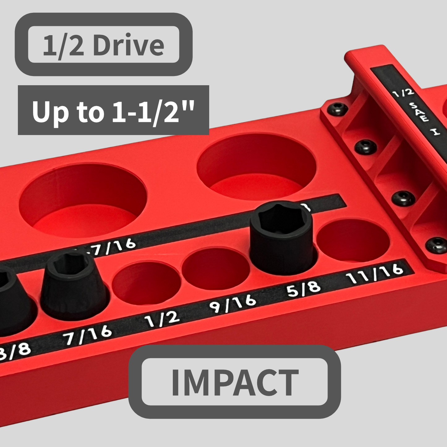 1/2 Inch Drive SAE IMPACT Socket Trays