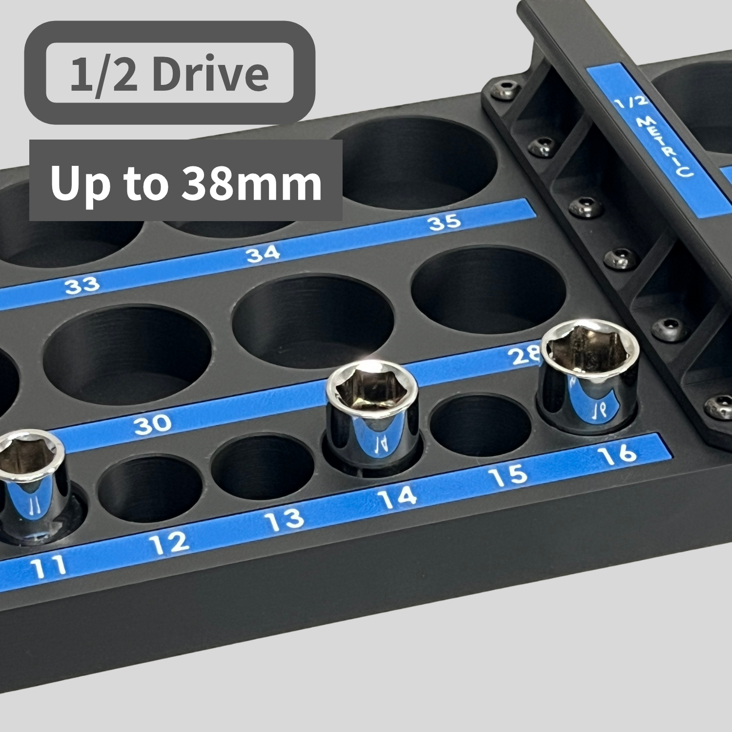 Chrome Socket Racks 1/2