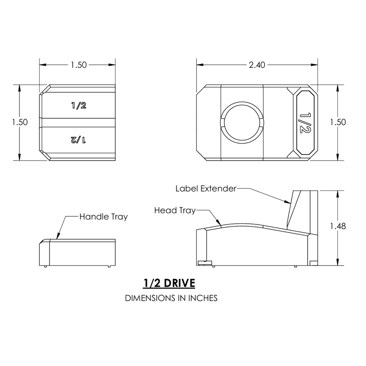 1/2" Ratchet Organizer 2.0 | Magnetic