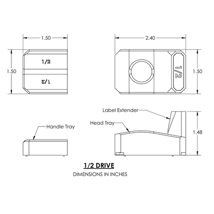 1/2" Ratchet Organizer 2.0 | Magnetic