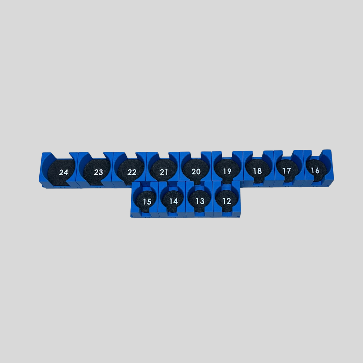 1/2" Modular Socket Organizer for Metric CHROME Sockets