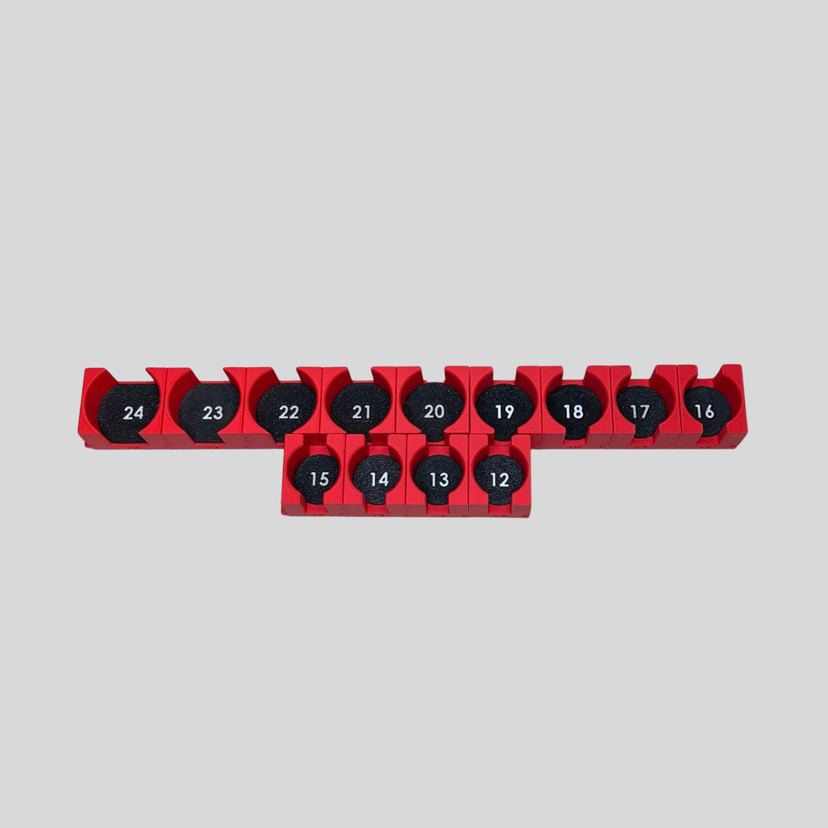1/2" Modular Socket Organizer for Metric CHROME Sockets