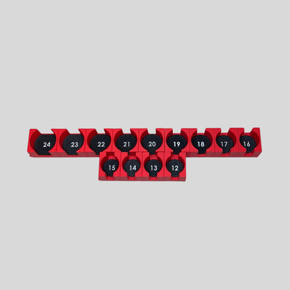 1/2" Modular Socket Organizer for Metric CHROME Sockets