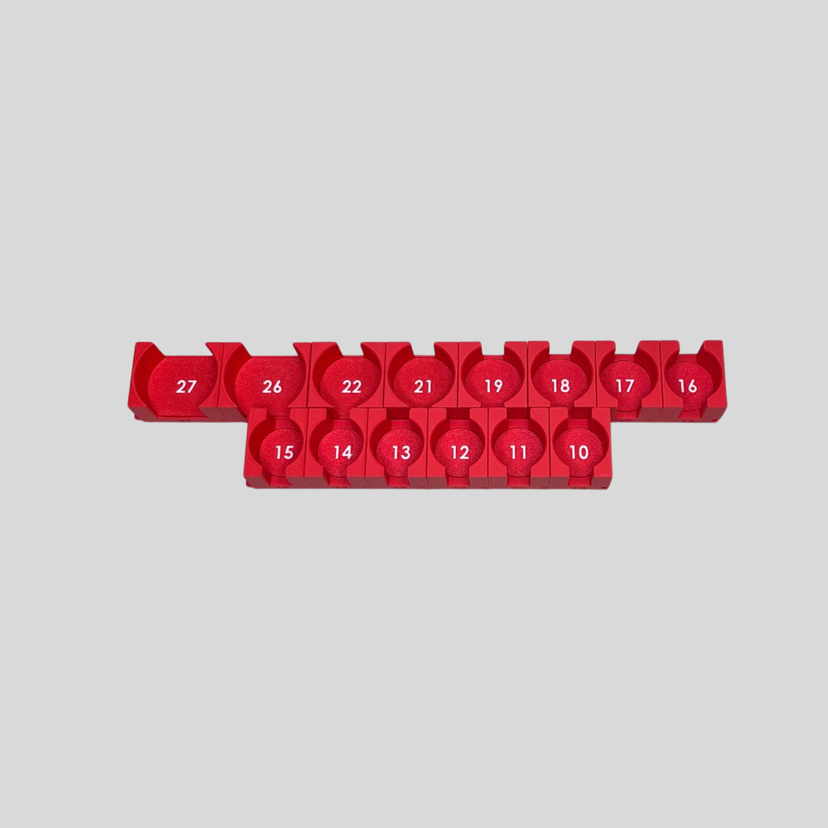 1/2" Modular Socket Organizer for Metric IMPACT Sockets
