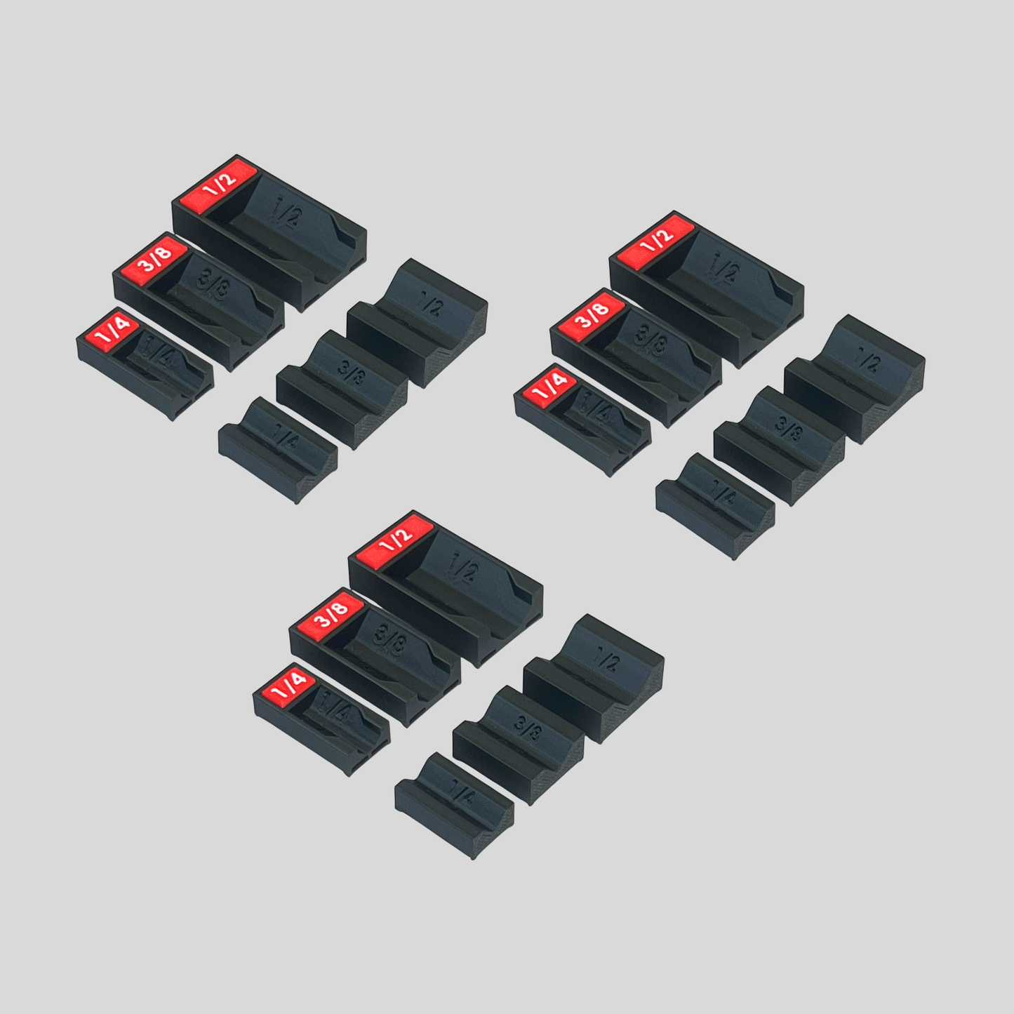 1/4", 3/8", and 1/2" Socket Extension Organizer
