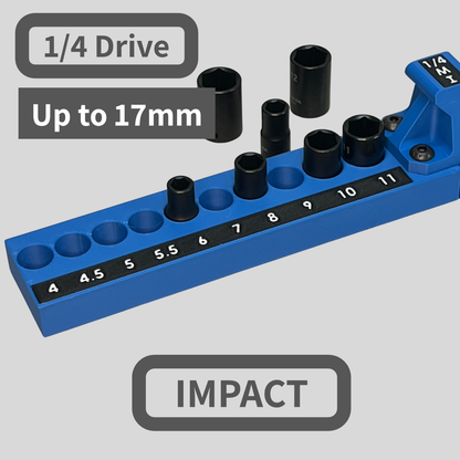 1/4 Inch Drive Metric IMPACT Socket Trays
