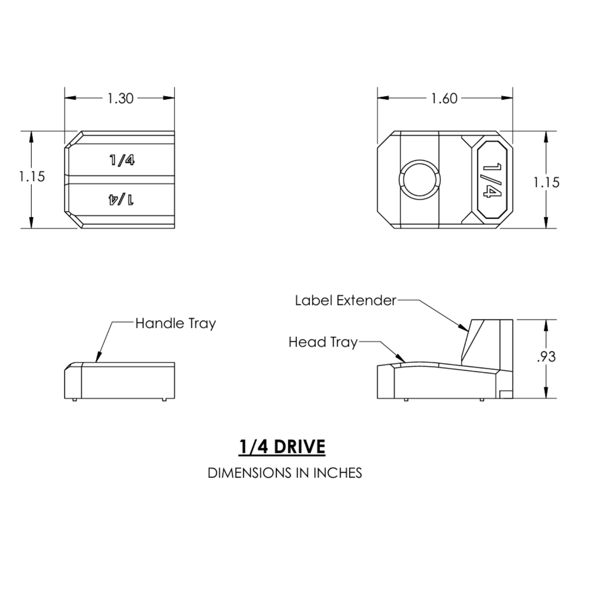 1/4", 3/8", and 1/2" Ratchet Organizers 2.0 | Magnetic