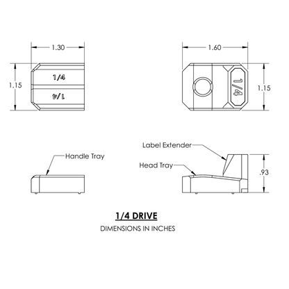 1/4", 3/8", and 1/2" Ratchet Organizers 2.0 | Magnetic