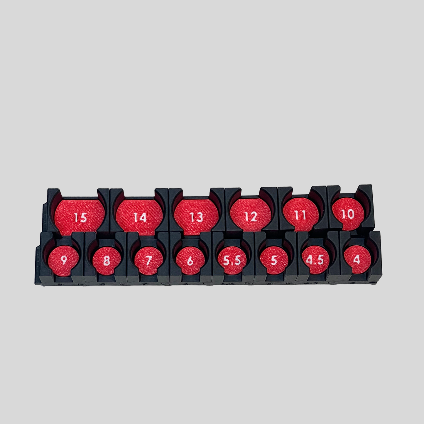 1/4" Modular Socket Organizer for Metric IMPACT Sockets