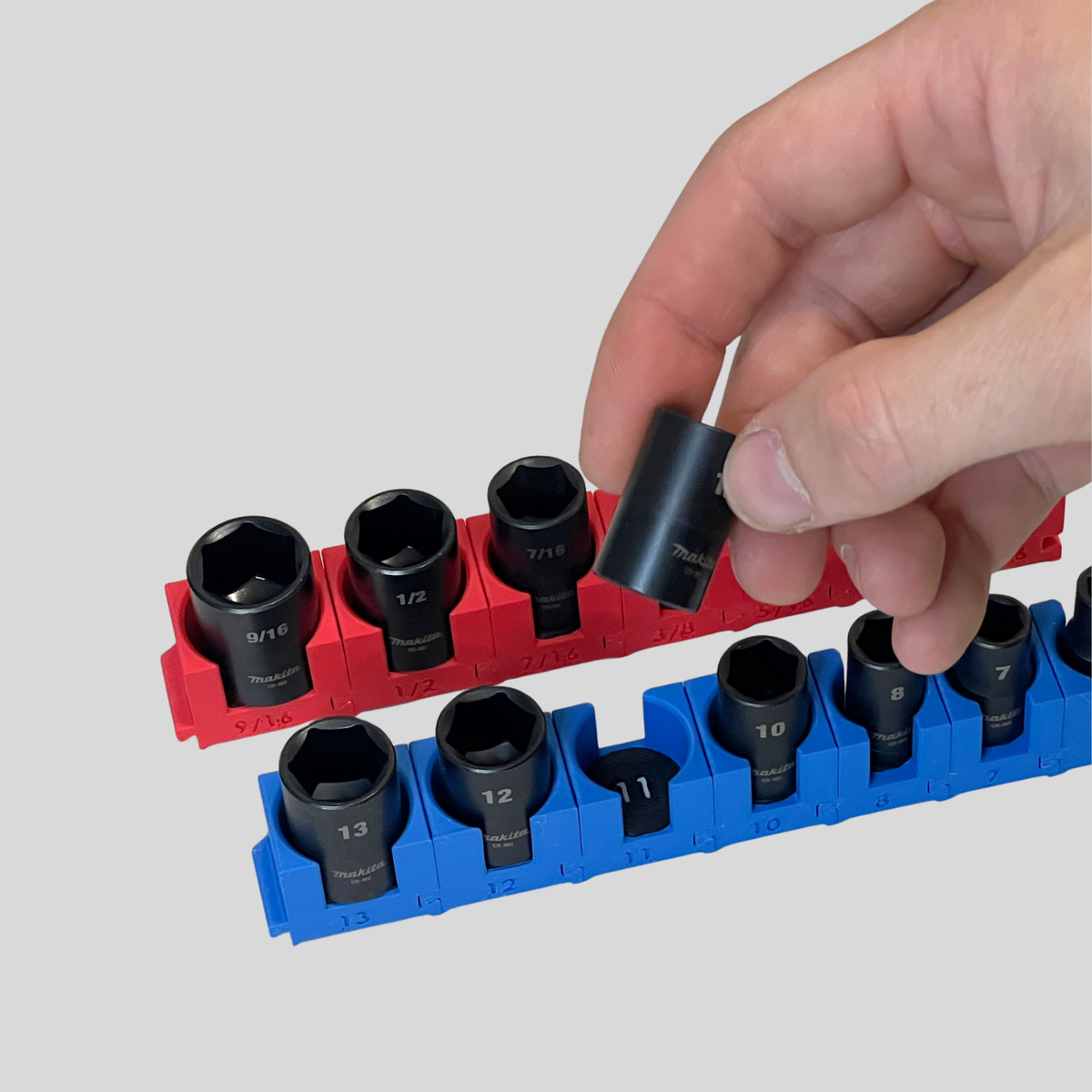 1/4" Modular Socket Organizer for Metric IMPACT Sockets