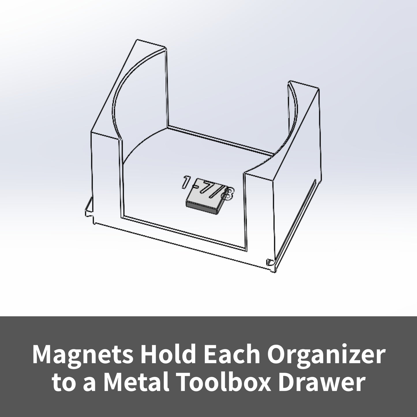 3/4 Inch Drive Standard (SAE) Modular IMPACT Socket Organizer (sockets not included)
