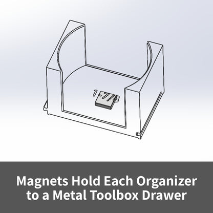 3/4 Inch Drive Standard (SAE) Modular IMPACT Socket Organizer (sockets not included)