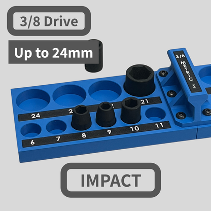3/8 Inch Drive Metric IMPACT Socket Trays
