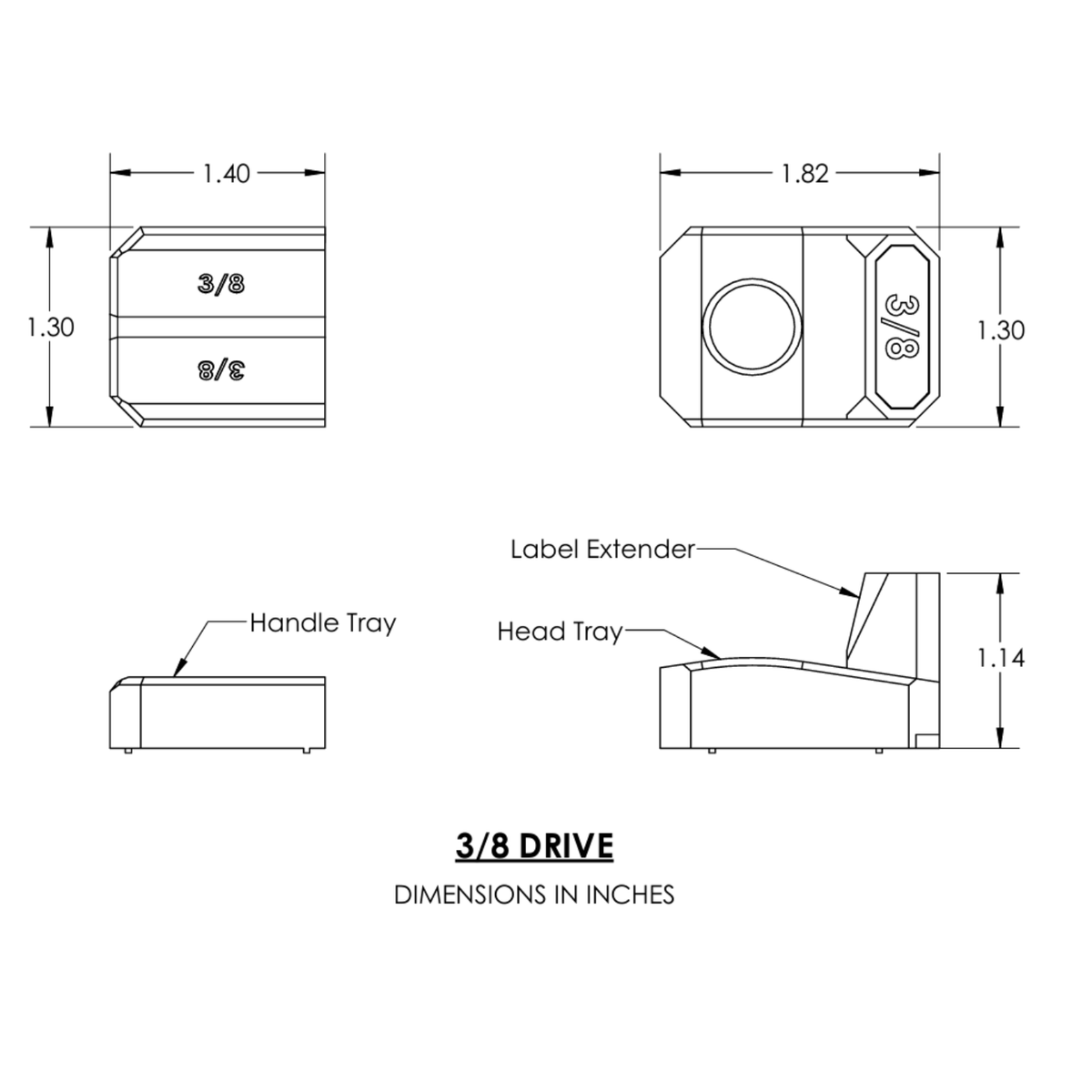 1/4", 3/8", and 1/2" Ratchet Organizers 2.0 | Magnetic