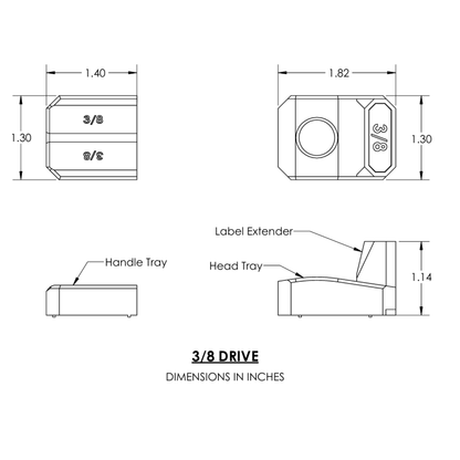 1/4", 3/8", and 1/2" Ratchet Organizers 2.0 | Magnetic
